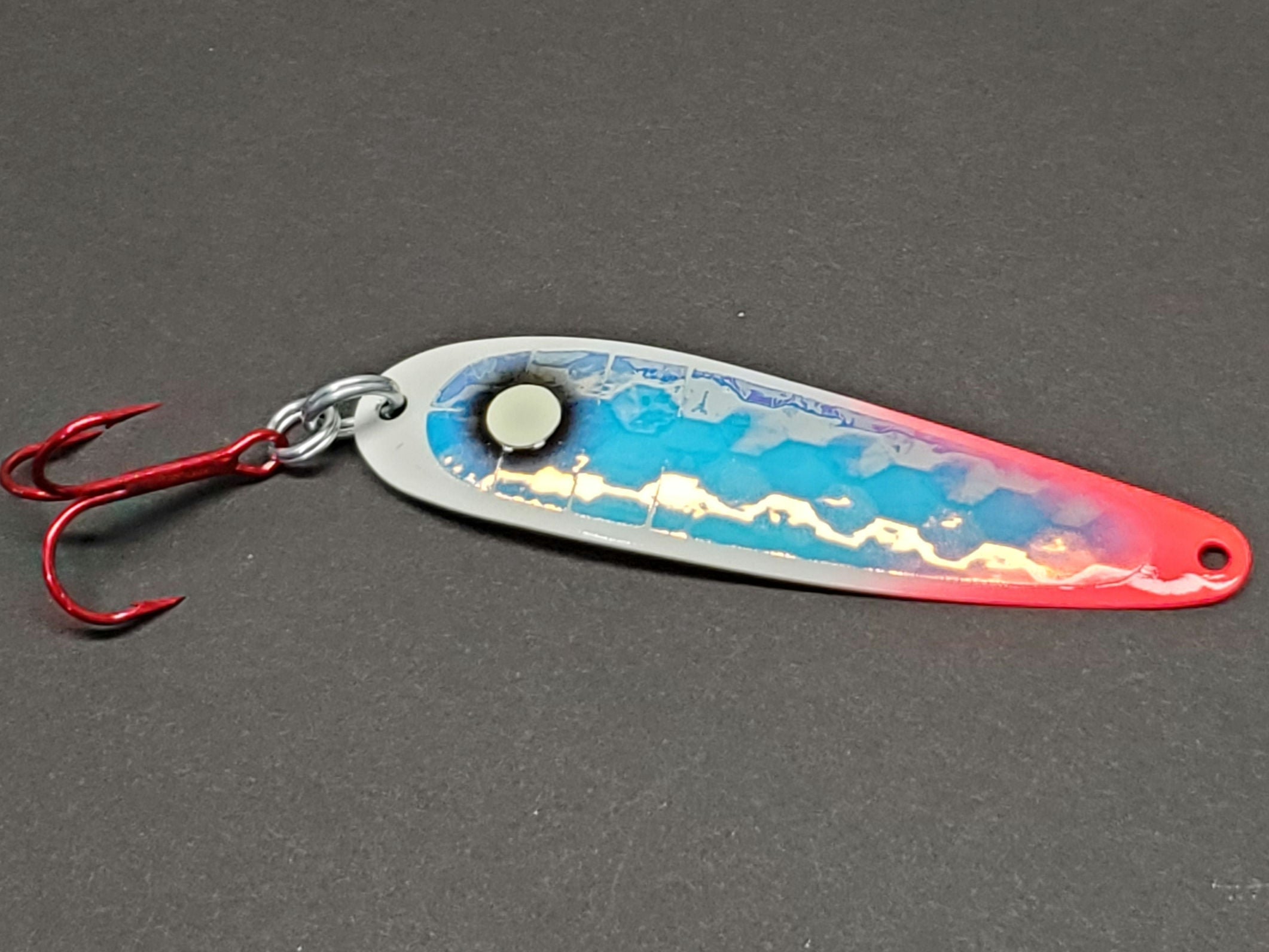 Lot De 2 Cuillers Vintage Marek L-Lure – Glow In The Dark – Pêche Au Lancer Et à La Traîne